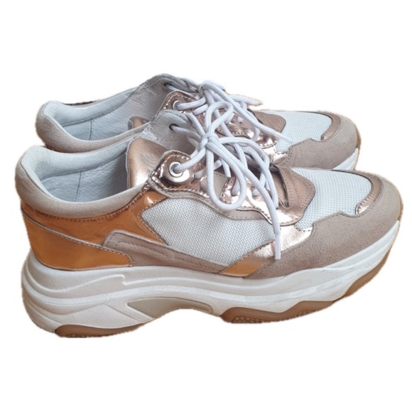 L’INTERVALLE Rose Gold Chunky Platform Sneakers - Picture 1 of 7